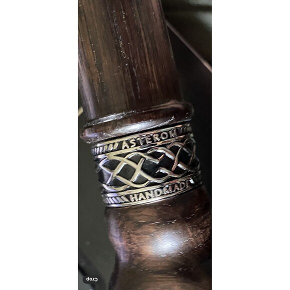 ASTEROM Walking Cane Skull King Crown Handle 35in Oak Wood Ergonomic Handmade - Picture 5 of 15